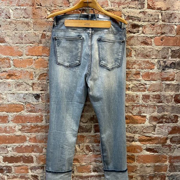 JB Light Wash Boyfriend Fit Jeans With Holes