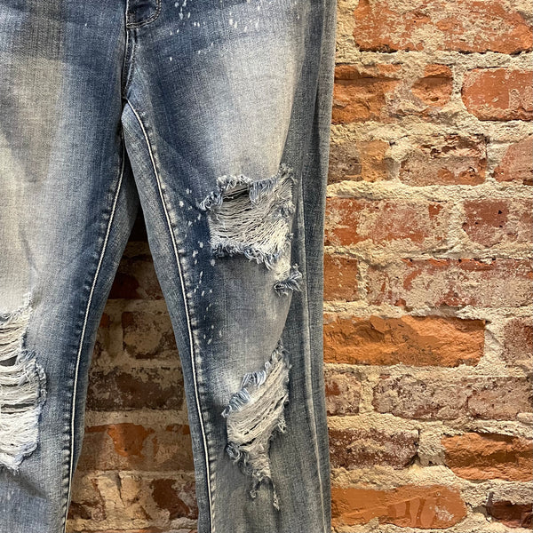 JB Light Wash Boyfriend Fit Jeans With Holes