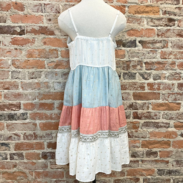 BOHERA Judith Anne Color Stripe Babydoll Dress