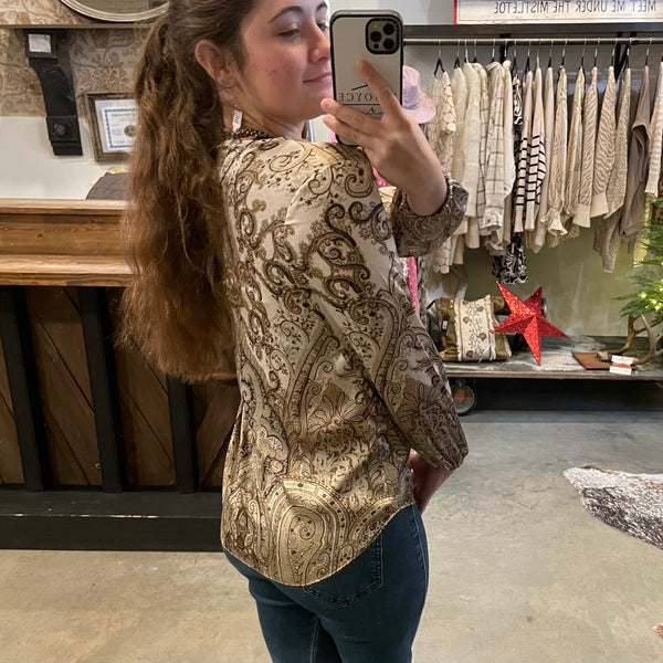 Paisley Silk Blouse