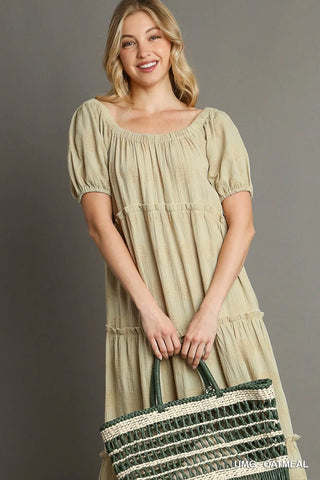 Oat Tiered Dress