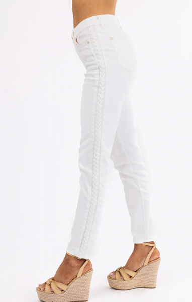 JUDY BLUES Braided Jeans
