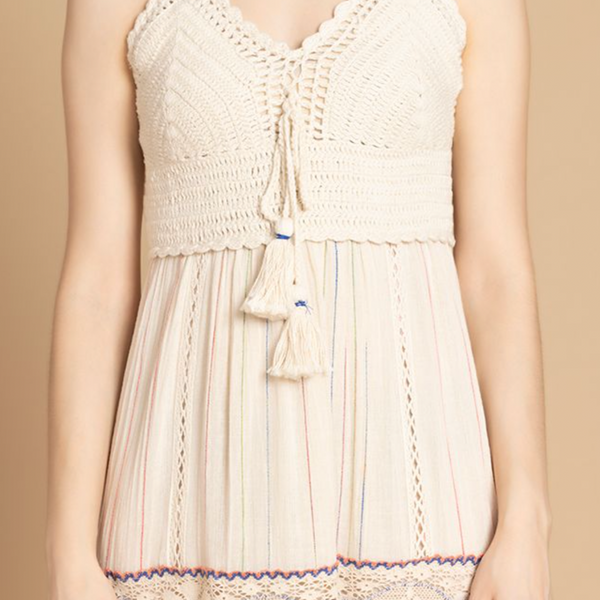 BOHERA Amore Crochet Full Skirt Dress
