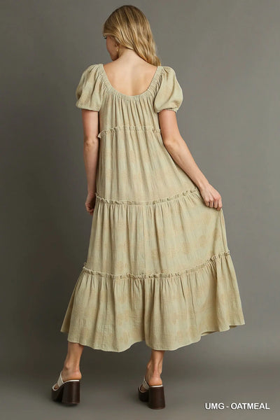 Oat Tiered Dress